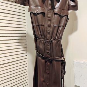 Sz Zero Vegan Leather Dress